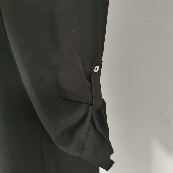 Black Sheer Zip detail Blouse - Dynamite  Size Med - Picture 2 of 6